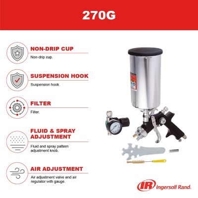 Image showing  1/4 in. HVLP Gravity Feed Spray Gun