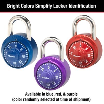 Image showing  3/4 in. Shackle Combination Dial Padlock with Aluminum Cover, Assorted Colors