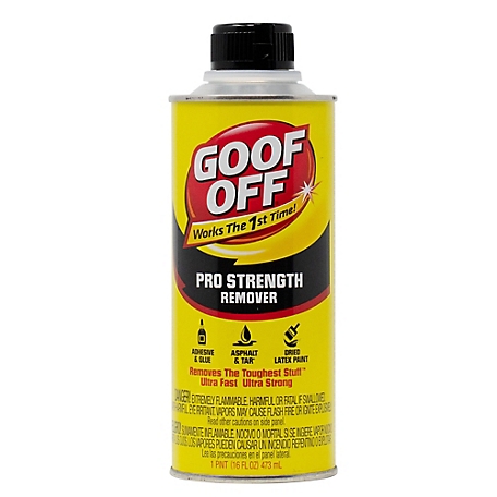 Goof Off Professional Strength Latex Paint and Adhesive Remover, 6 fl. oz.