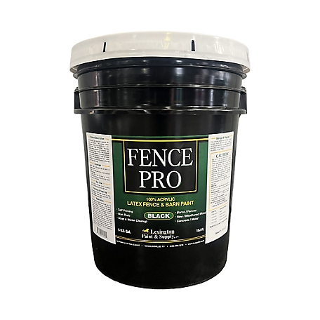 Lexington 5 gal. Black Fence Pro Black, Latex Fence Paint