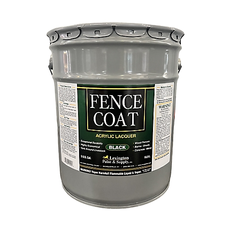 Lexington 5 gal. Black FenceCoat Acrylic Lacquer Fence Paint