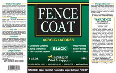 Image showing  5 gal. Black Acrylic Lacquer Fence Paint