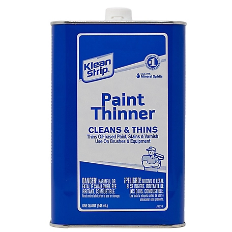 Klean Strip Green Paint Thinner Quart - Slow Dissolve, Low VOC, Thins Oil-Based  Paint, Stains, Varnish - 1-Quart Container Size in the Paint Thinners  department at