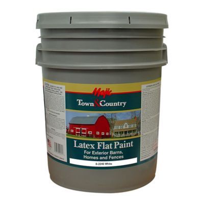 Majic 5 gal. White Town & Country Latex Flat Paint