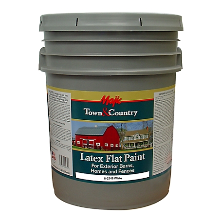 Majic 5 gal. White Town & Country Latex Flat Paint