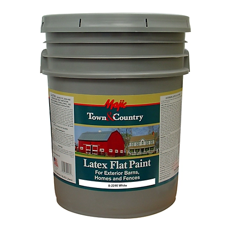Majic 5 gal. White Town & Country Latex Flat Paint