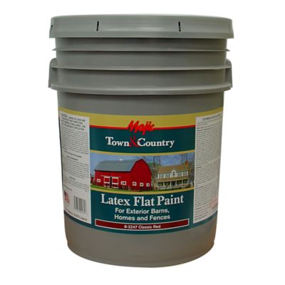 Majic 5 gal. Classic Red Town & Country Latex Paint, Flat