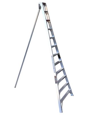 Image showing  12 ft. 300 lb. Capacity Aluminum Tripod Ladder