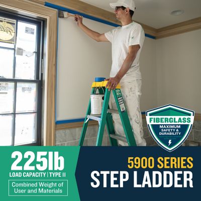 Image showing  Ladder Step 6 ft. 225 lb. Capacity Fiber II Step Ladder