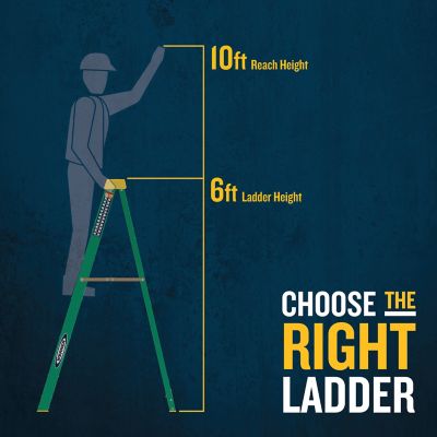 Image showing  Ladder Step 6 ft. 225 lb. Capacity Fiber II Step Ladder