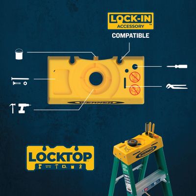 Image showing 6 th Werner Ladder Step 6 ft. 225 lb. Capacity Fiber II Step Ladder