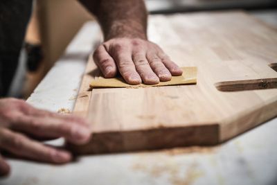 Image showing  9 in. x 11 in. 220 Grit SandBlaster Sandpaper with No-Slip Grip Backing, Gold, 3-Pack