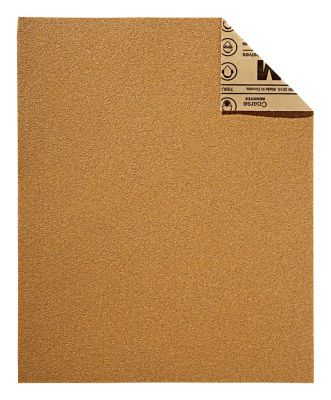 Image showing  9 in. x 11 in. SandBlaster 80 Grit Sandpaper with No-Slip Grip Backing, Gold, 3-Pack