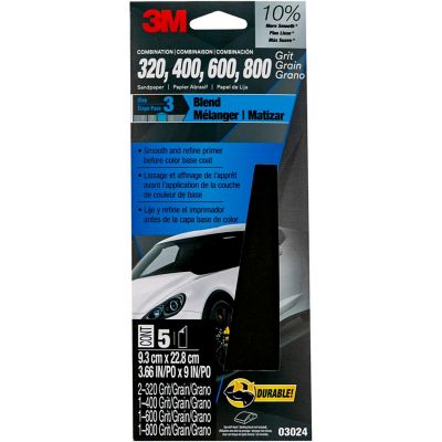 3M 3-2/3 in. x 9 in. Assorted Grits Wet-or-dry Sandpaper