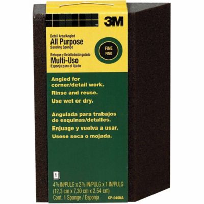 3M Single Angle Fine Grit Sanding Sponge, Single Angle