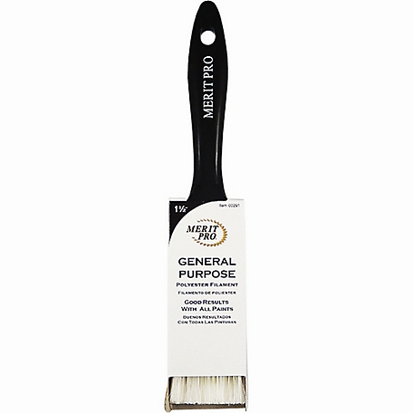 Merit Pro 1-1/2 in. General Purpose Polyester Paint Brush, Tin Plated