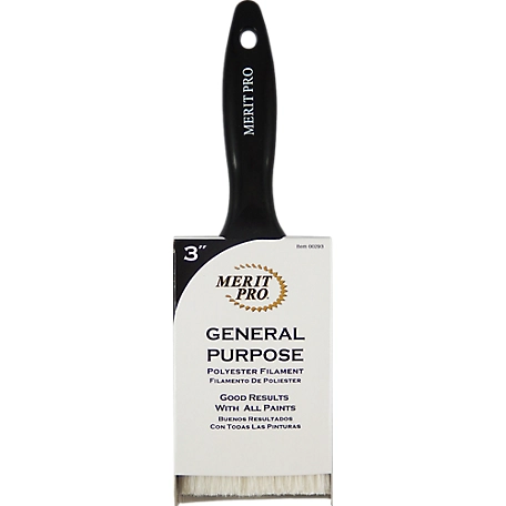 Merit Pro 3 in. General Purpose Polyester Paint Brush, Tin Plated