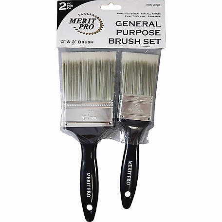 Merit Pro General Purpose Polyester Brush Set, 2-Pack