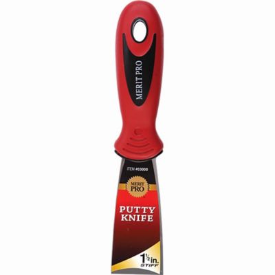 Merit Pro 1.5 in. Stiff Metal Putty Knife, 180501