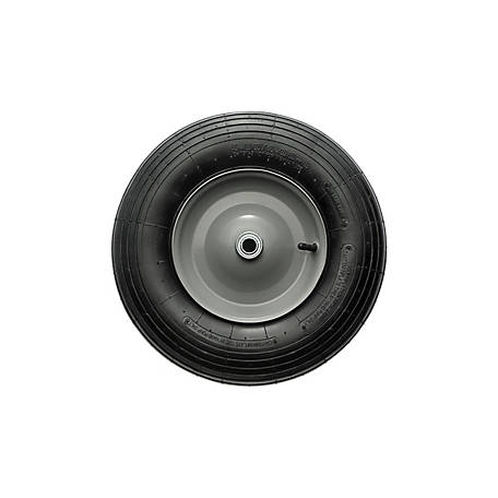 16MM ROLLER BEARINGS PU 16" Puncture Proof BLACK Wheelbarrow Wheel Tyre 4.80-8 