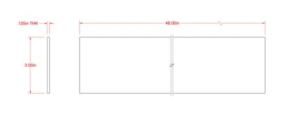 Image showing  SteelWorks 1/8 in. x 3 in. x 4 ft. Weldable Steel Flat