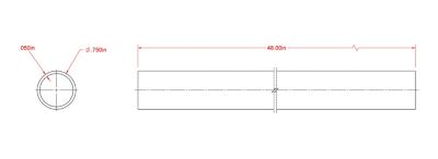 Image showing  SteelWorks 3/4 in. x 4 ft. Weldable Aluminum Round Tube