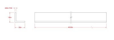 Image showing  SteelWorks 1/16 in. x 1/2 in. x 4 ft. Weldable Aluminum Angle
