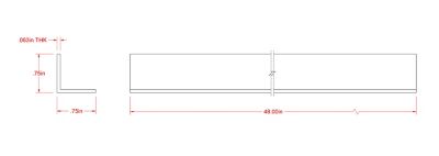 Image showing  SteelWorks 1/16 in. x 3/4 in. x 4 ft. Weldable Aluminum Angle