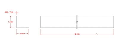 Image showing  SteelWorks 1/16 in. x 1-1/2 in. x 4 ft. Weldable Aluminum Angle