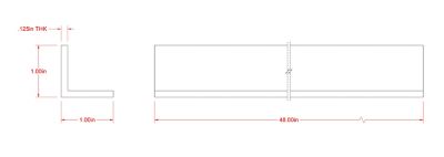 Image showing  SteelWorks 1/8 in. x 1 in. x 4 ft. Weldable Aluminum Angle