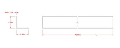 Image showing  SteelWorks 1/16 in. x 1-1/2 in. x 6 ft. Weldable Aluminum Angle