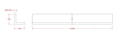 Image showing  SteelWorks 1/8 in. x 3/4 in. x 6 ft. Weldable Aluminum Angle