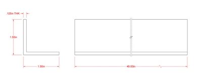 Image showing  SteelWorks 1/8 in. x 1-1/2 in. x 4 ft. Weldable Aluminum Angle