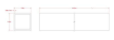 Image showing  SteelWorks 1 in. x 4 ft. Weldable Aluminum Square Tube