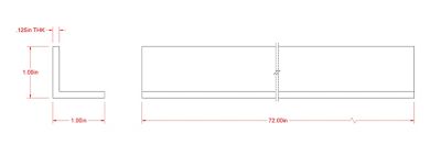 Image showing  SteelWorks 1/8 in. x 1 in. x 6 ft. Weldable Aluminum Angle