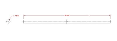 Image showing  SteelWorks 1/8 in. x 3 ft. Un-Threaded Weldable Solid Brass Rod