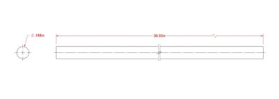 Image showing  SteelWorks 3/16 in. x 3 ft. Un-Threaded Weldable Solid Brass Rod