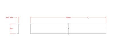 Image showing  SteelWorks 1/8 in. x 3/4 in. x 4 ft. Weldable Aluminum Flat