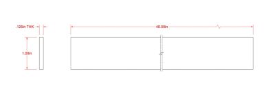 Image showing  SteelWorks 1/8 in. x 1 in. x 4 ft. Weldable Aluminum Flat