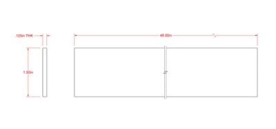 Image showing  SteelWorks 1/8 in. x 1-1/2 in. x 4 ft. Weldable Aluminum Flat