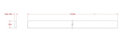 Image showing  SteelWorks 1/8 in. x 1/2 in. x 6 ft. Weldable Aluminum Flat