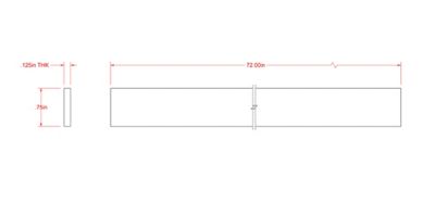 Image showing  SteelWorks 1/8 in. x 3/4 in. x 6 ft. Weldable Aluminum Flat