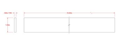 Image showing  SteelWorks 1/8 in. x 1 in. x 6 ft. Weldable Aluminum Flat