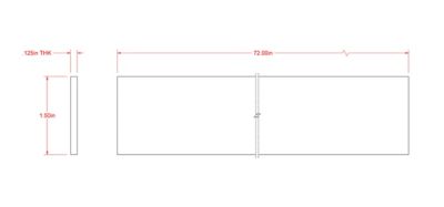 Image showing  SteelWorks 1/8 in. x 1-1/2 in. x 6 ft. Weldable Aluminum Flat