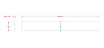 Image showing  SteelWorks 1/16 in. x 3/4 in. x 4 ft. Weldable Anodized Aluminum Flat