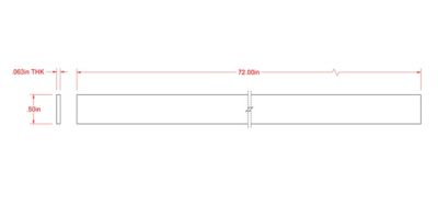 Image showing  SteelWorks 1/16 in. x 1/2 in. x 6 ft. Weldable Aluminum Flat