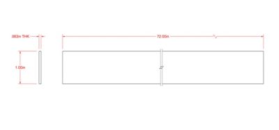 Image showing  SteelWorks 1/16 in. x 1 in. x 6 ft. Weldable Aluminum Flat