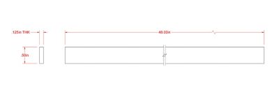 Image showing  SteelWorks 1/8 in. x 1/2 in. x 4 ft. Weldable Aluminum Flat
