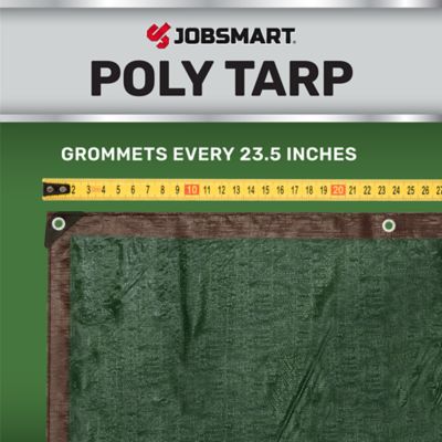 Image showing  20 ft. x 20 ft. Medium-Duty Poly Tarp, Brown/Green