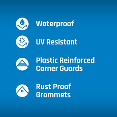 Image showing  30 ft. x 50 ft. Light-Duty Poly Tarp, Blue